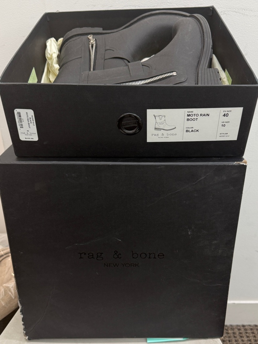 rag & bone -Moto Rain Boots size 10/40 - Picture 7 of 8